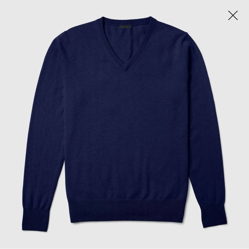 Uniqlo men’s v neck cashmere blend sweater